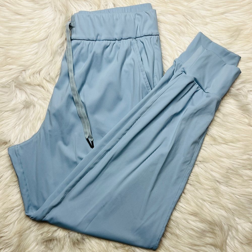 SAGE stretchy joggers blue size small